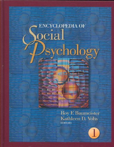 Encyclopedia of social psychology / 1 [A - I]